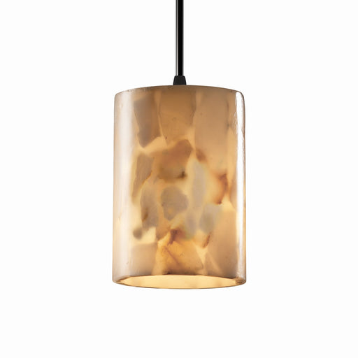 Justice Designs - ALR-8815-10-MBLK-LED1-700 - LED Pendant - Alabaster Rocks - Matte Black