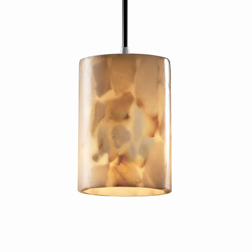 Justice Designs - ALR-8815-10-NCKL-LED1-700 - LED Pendant - Alabaster Rocks - Brushed Nickel