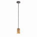 Justice Designs - ALR-8815-10-NCKL-RIGID - One Light Pendant - Alabaster Rocks - Brushed Nickel