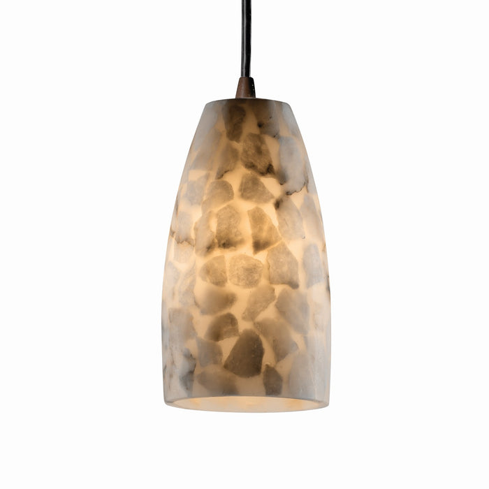 Justice Designs - ALR-8816-28-DBRZ - One Light Pendant - Alabaster Rocks - Dark Bronze