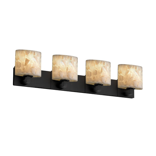 Alabaster Rocks Four Light Bath Bar Matte Black
