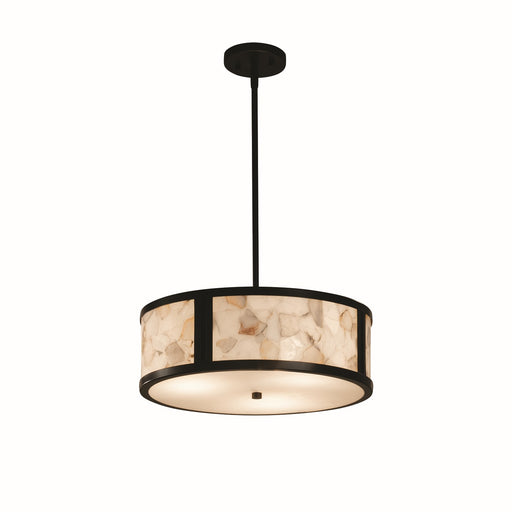 Justice Designs - ALR-9541-MBLK-LED3-3000 - LED Pendant - Alabaster Rocks - Matte Black