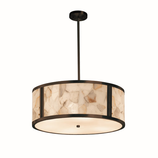 Justice Designs - ALR-9542-DBRZ - Six Light Pendant - Alabaster Rocks - Dark Bronze