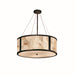 Justice Designs - ALR-9544-DBRZ - Eight Light Pendant - Alabaster Rocks - Dark Bronze