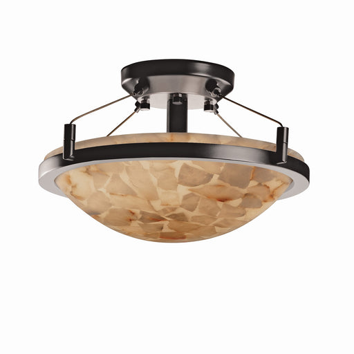 Alabaster Rocks Two Light Semi-Flush Mount