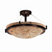 Justice Designs - ALR-9684-35-DBRZ - Eight Light Semi-Flush Mount - Alabaster Rocks - Dark Bronze
