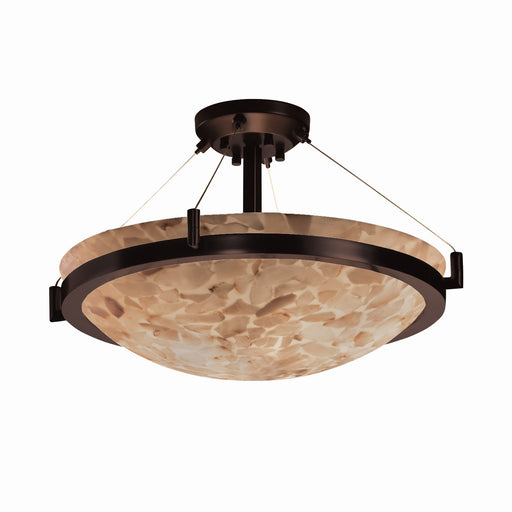 Alabaster Rocks LED Semi-Flush Mount Dark Bronze