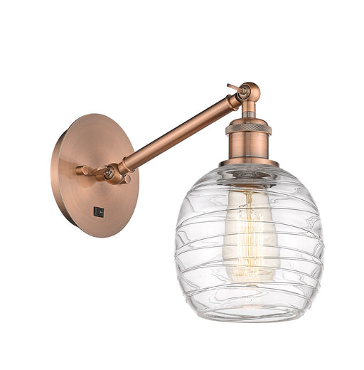 Innovations - 317-1W-AC-G1013-LED - LED Wall Sconce - Ballston - Antique Copper