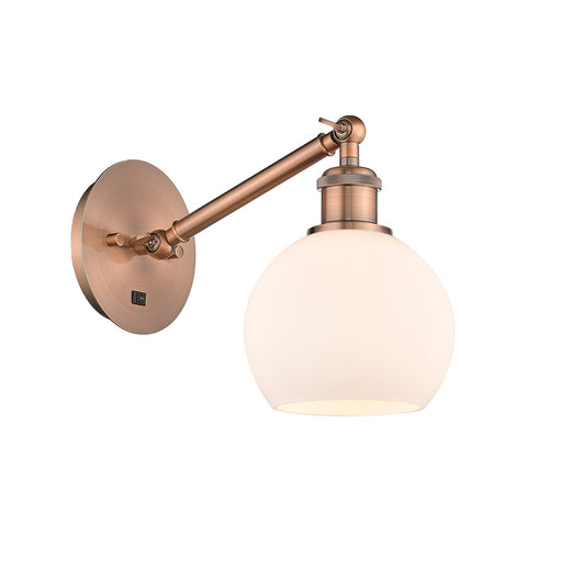 Innovations - 317-1W-AC-G121-6-LED - LED Wall Sconce - Ballston - Antique Copper