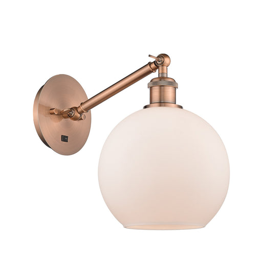 Innovations - 317-1W-AC-G121-8-LED - LED Wall Sconce - Ballston - Antique Copper