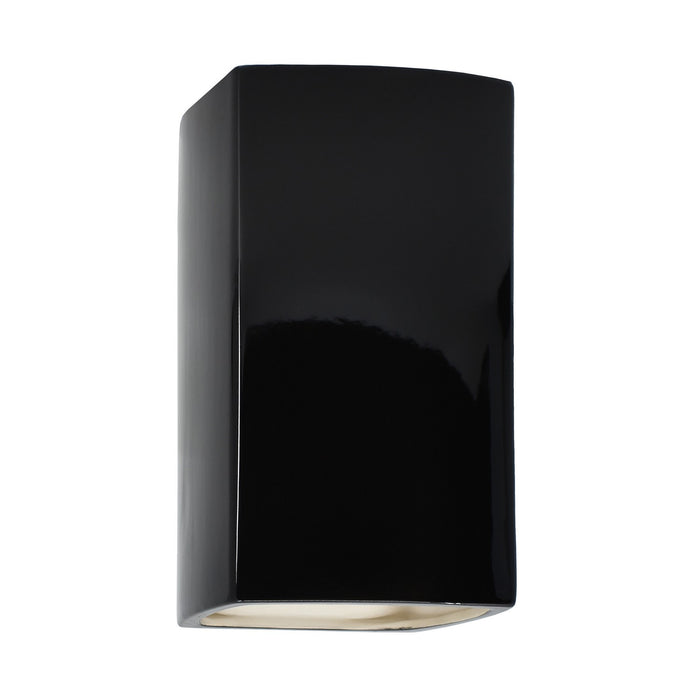 Justice Designs - CER-0910W-BLK-LED1-1000 - LED Lantern - Ambiance - Gloss Black