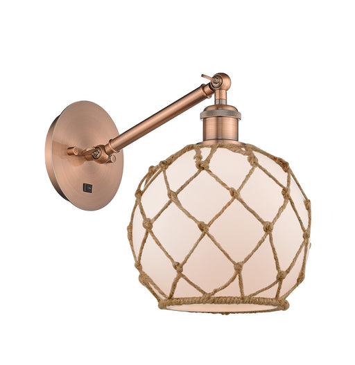 Innovations - 317-1W-AC-G121-8RB-LED - LED Wall Sconce - Ballston - Antique Copper