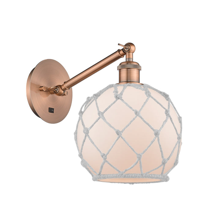 Innovations - 317-1W-AC-G121-8RW - One Light Wall Sconce - Ballston - Antique Copper