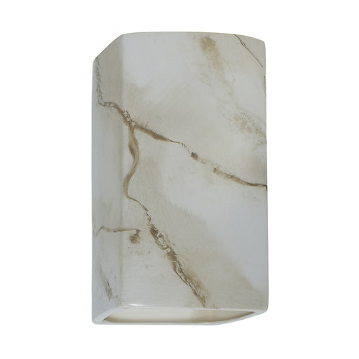 Justice Designs - CER-0910W-STOC-LED1-1000 - LED Lantern - Ambiance - Carrara Marble