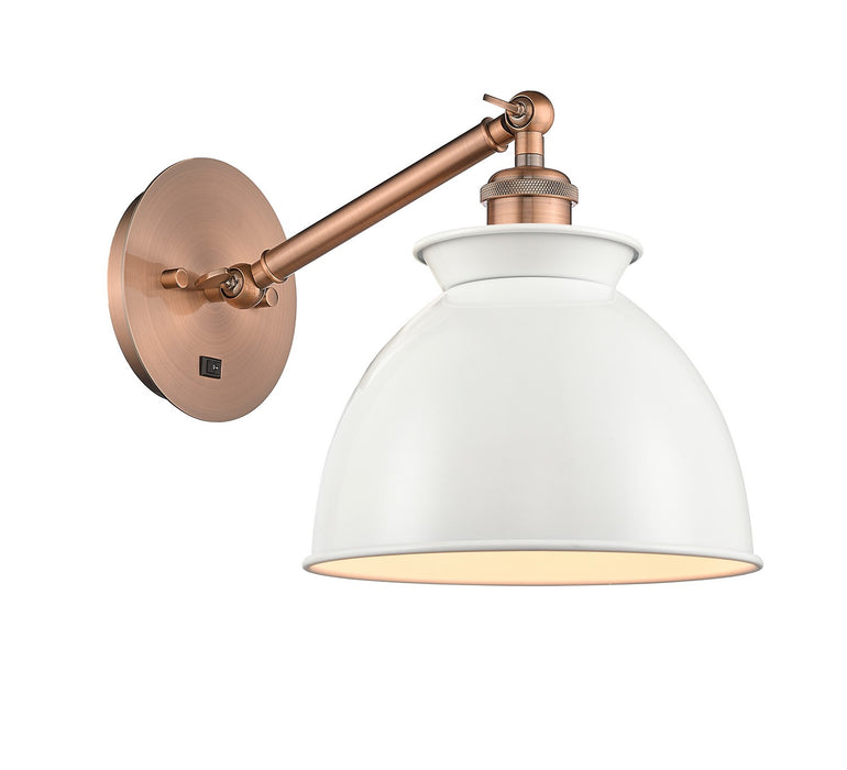 Innovations - 317-1W-AC-M14-W-LED - LED Wall Sconce - Ballston - Antique Copper