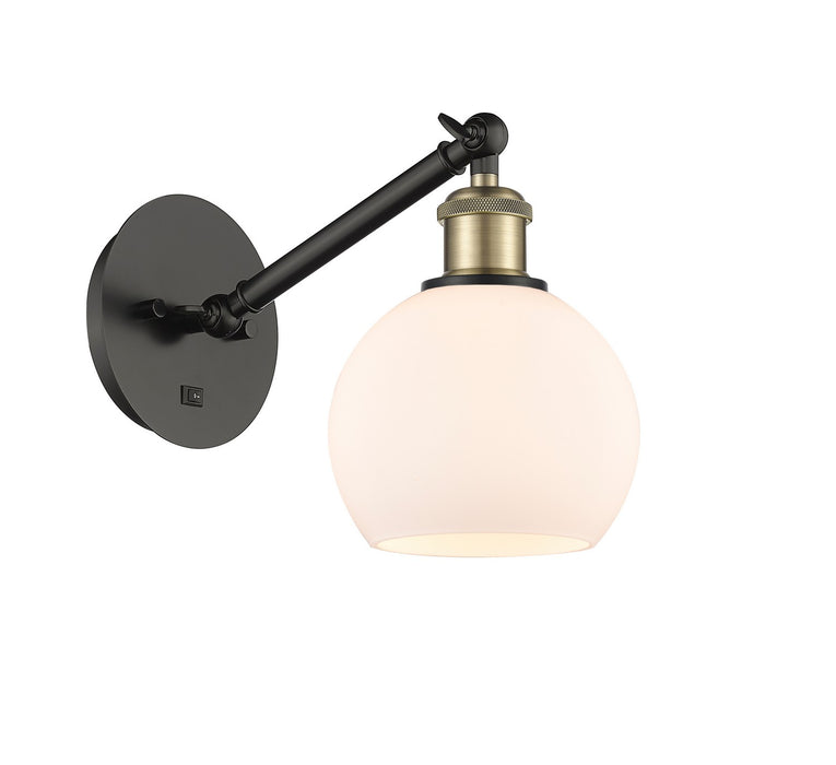 Innovations - 317-1W-BAB-G121-6 - One Light Wall Sconce - Ballston - Black Antique Brass