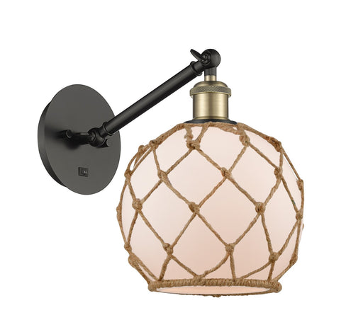 Ballston One Light Wall Sconce Black Antique Brass