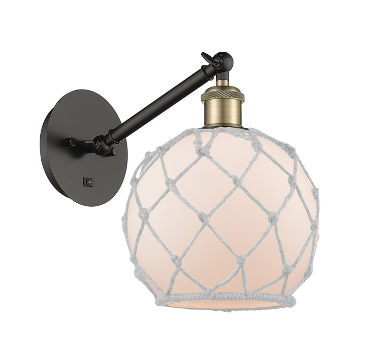 Innovations - 317-1W-BAB-G121-8RW - One Light Wall Sconce - Ballston - Black Antique Brass