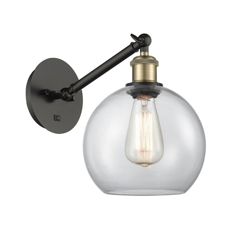 Ballston One Light Wall Sconce Black Antique Brass