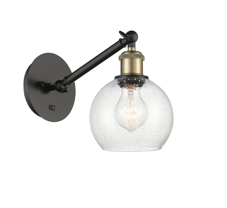 Innovations - 317-1W-BAB-G124-6 - One Light Wall Sconce - Ballston - Black Antique Brass
