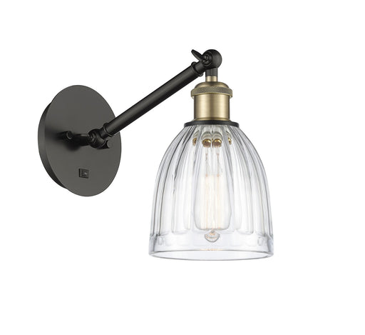 Ballston One Light Wall Sconce Black Antique Brass