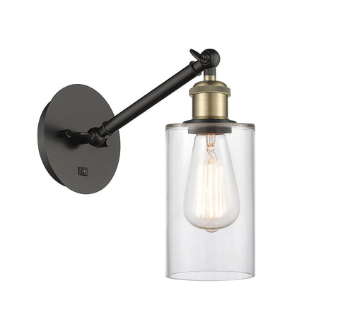 Ballston One Light Wall Sconce Black Antique Brass