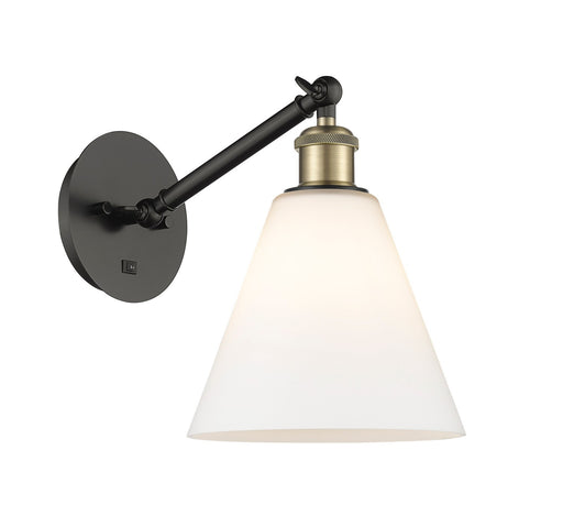 Ballston One Light Wall Sconce Black Antique Brass