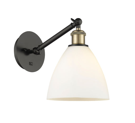 Ballston One Light Wall Sconce Black Antique Brass