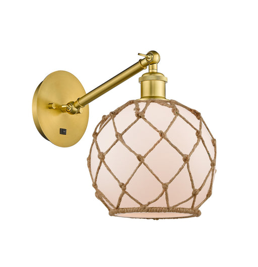 Innovations - 317-1W-SG-G121-8RB - One Light Wall Sconce - Ballston - Satin Gold