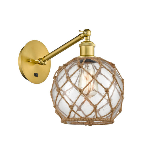 Innovations - 317-1W-SG-G122-8RB - One Light Wall Sconce - Ballston - Satin Gold