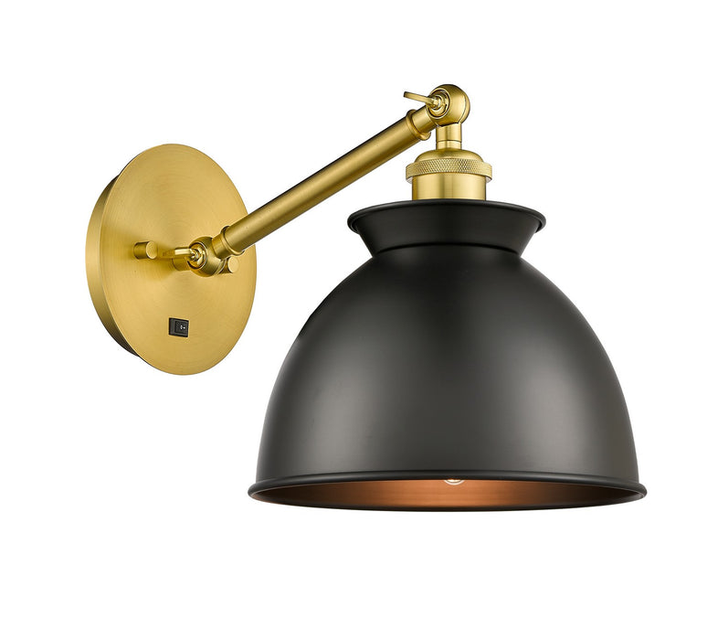 Innovations - 317-1W-SG-M14-BK-LED - LED Wall Sconce - Ballston - Satin Gold