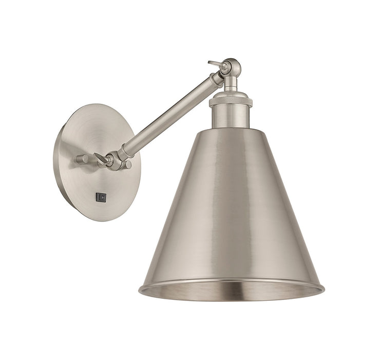 Innovations - 317-1W-SN-MBC-8-SN-LED - LED Wall Sconce - Ballston - Brushed Satin Nickel