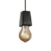 Justice Designs - CER-6011-BLK-DBRZ-BKCD - One Light Pendant - Euro Classics - Gloss Black