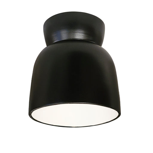Justice Designs - CER-6190-CRB-LED1-1000 - LED Flush-Mount - Radiance Collection - Carbon - Matte Black