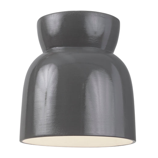 Justice Designs - CER-6190W-GRY-LED1-1000 - LED Flush-Mount - Radiance Collection - Gloss Grey