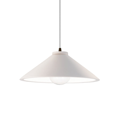 Justice Designs - CER-6240-BIS-DBRZ-WTCD-LED1-700 - LED Pendant - Radiance - Bisque