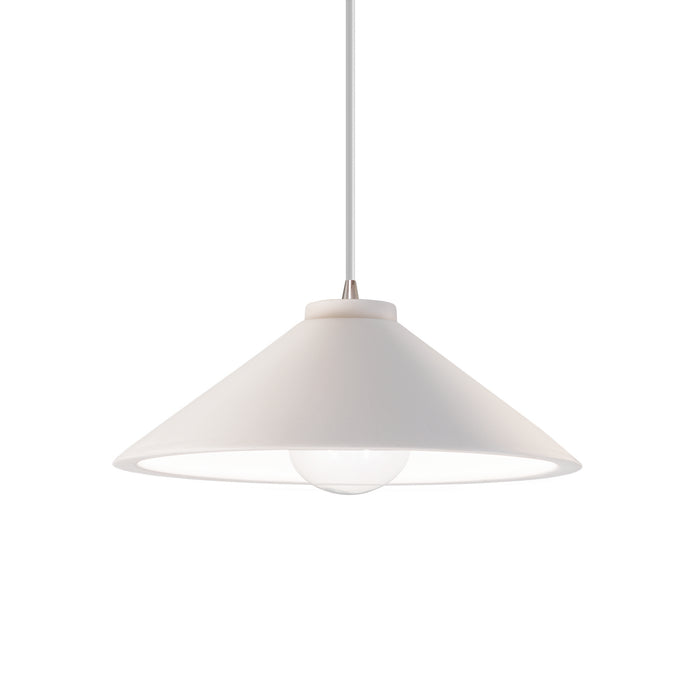 Justice Designs - CER-6240-BIS-NCKL-WTCD-LED1-700 - LED Pendant - Radiance - Bisque