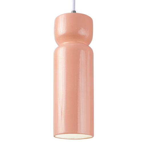 Justice Designs - CER-6510-BSH-CROM-WTCD-LED1-700 - LED Pendant - Radiance - Gloss Blush