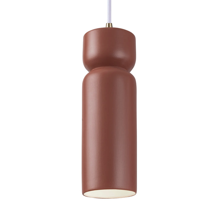 Justice Designs - CER-6510-CLAY-ABRS-WTCD-LED1-700 - LED Pendant - Radiance - Canyon Clay