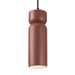 Justice Designs - CER-6510-CLAY-MBLK-BKCD-LED1-700 - LED Pendant - Radiance - Canyon Clay