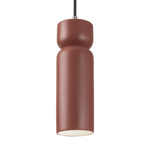 Justice Designs - CER-6510-CLAY-NCKL-BKCD-LED1-700 - LED Pendant - Radiance - Canyon Clay