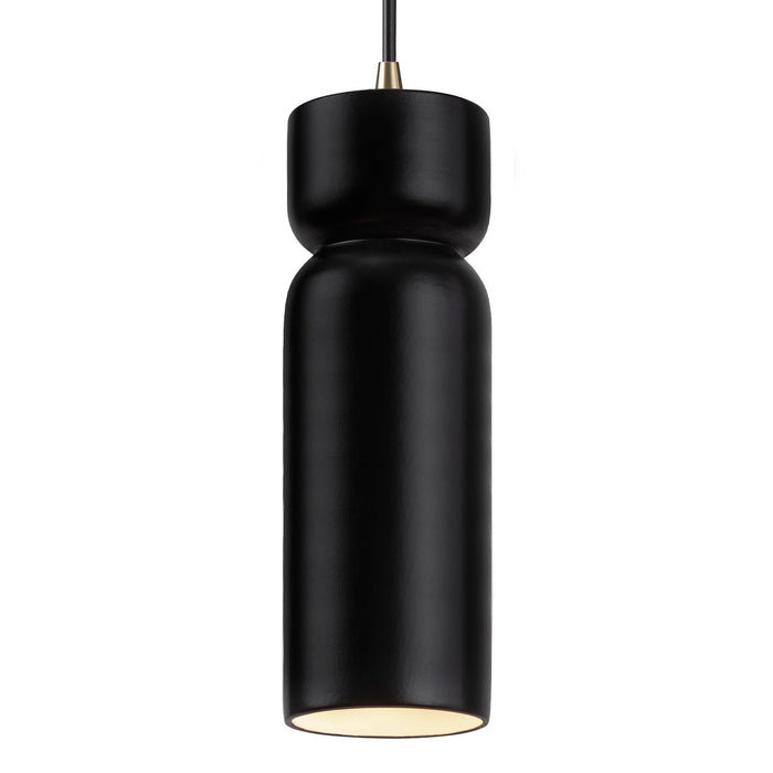 Justice Designs - CER-6510-CRB-ABRS-BKCD-LED1-700 - LED Pendant - Radiance - Carbon - Matte Black