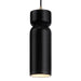 Justice Designs - CER-6510-CRB-ABRS-BKCD-LED1-700 - LED Pendant - Radiance - Carbon - Matte Black