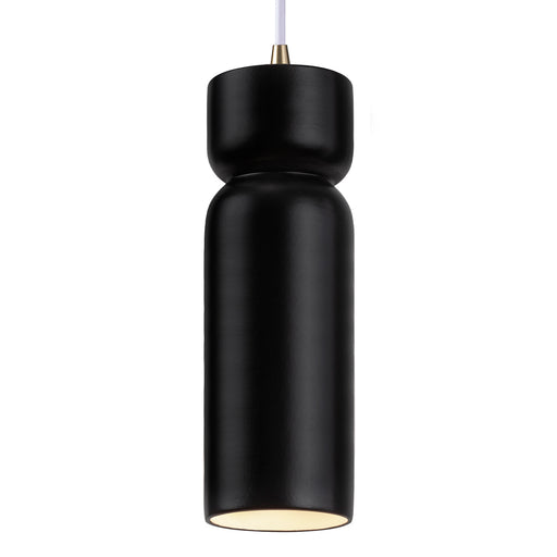 Justice Designs - CER-6510-CRB-ABRS-WTCD-LED1-700 - LED Pendant - Radiance - Carbon - Matte Black