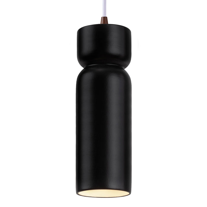 Justice Designs - CER-6510-CRB-DBRZ-WTCD-LED1-700 - LED Pendant - Radiance - Carbon - Matte Black