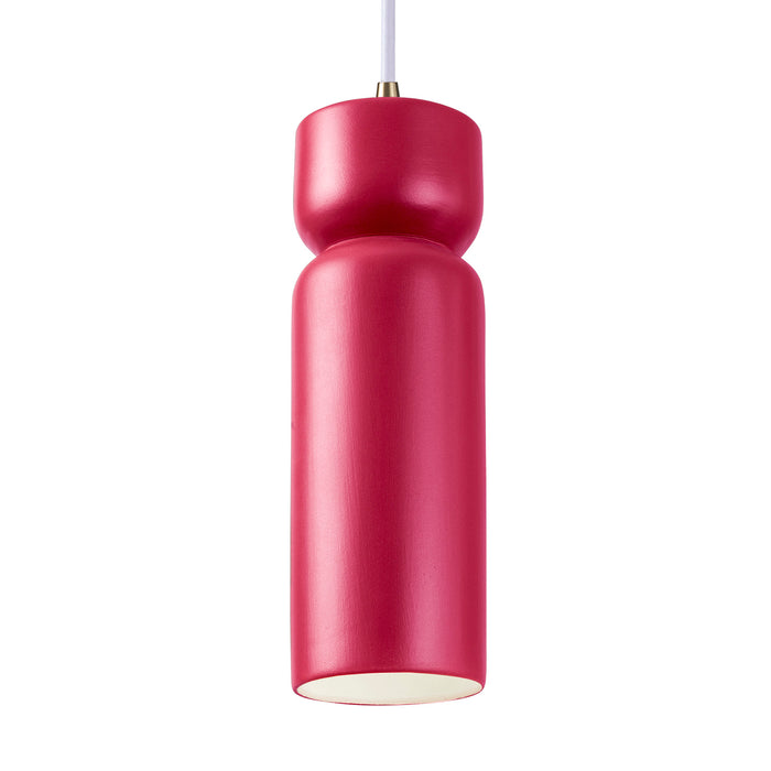 Justice Designs - CER-6510-CRSE-ABRS-WTCD-LED1-700 - LED Pendant - Radiance - Cerise