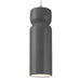 Justice Designs - CER-6510-GRY-ABRS-WTCD-LED1-700 - LED Pendant - Radiance - Gloss Grey