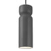 Justice Designs - CER-6510-GRY-CROM-BKCD-LED1-700 - LED Pendant - Radiance - Gloss Grey