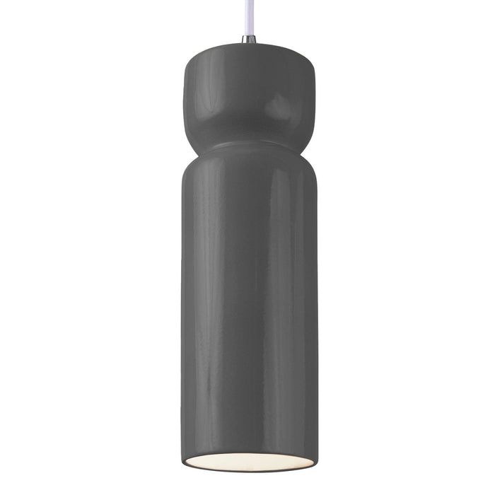 Justice Designs - CER-6510-GRY-CROM-WTCD-LED1-700 - LED Pendant - Radiance - Gloss Grey
