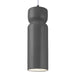 Justice Designs - CER-6510-GRY-MBLK-WTCD-LED1-700 - LED Pendant - Radiance - Gloss Grey